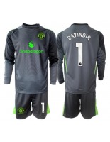Manchester United Altay Bayindir #1 Brankářské Venkovní dres pro děti 2025-26 Dlouhý Rukáv (+ trenýrky)